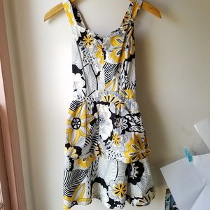 Yellow Floral Fit and Flare dress